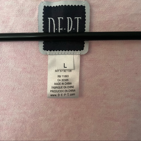 D.E.P.T pink crop cardigan size large - Picture 3 of 8